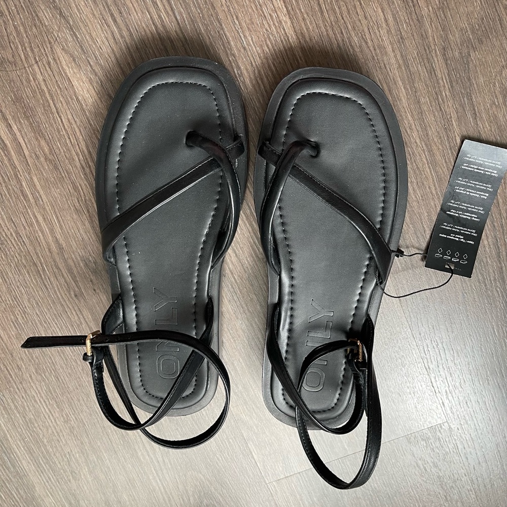 New ankle wrap Black Women's Sandals